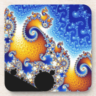 Mandelbrot Set Satellite Double Spiral Fractal Bier Onderzetter
