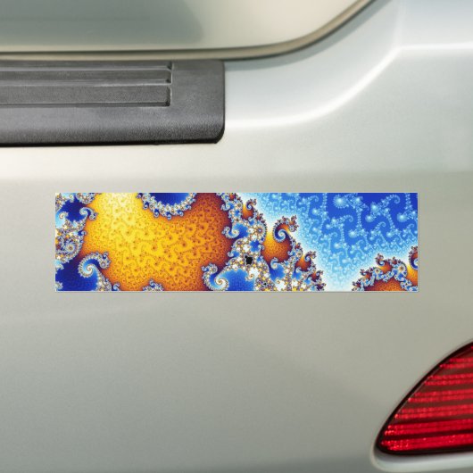 Mandelbrot Set Satellite Double Spiral Fractal Bumpersticker (Op auto)