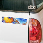 Mandelbrot Set Satellite Double Spiral Fractal Bumpersticker (Op Truck)