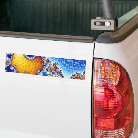 Mandelbrot Set Satellite Double Spiral Fractal Bumpersticker (Op Truck)