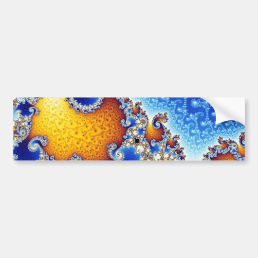 Mandelbrot Set Satellite Double Spiral Fractal Bumpersticker (Voorkant)