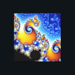 Mandelbrot Set Satellite Double Spiral Fractal Canvas Afdruk<br><div class="desc">De reeks Mandelbrot is een wiskundige reeks punten de waarvan grens een onderscheidende en gemakkelijk herkenbare tweedimensionale fractale vorm is. De set is nauw verwant met Julia sets (die op vergelijkbare wijze complexe vormen bevatten) en wordt genoemd naar de wiskundige Benoit Mandelbrot, die het bestudeerde en populariseerde.</div>