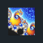Mandelbrot Set Satellite Double Spiral Fractal Canvas Afdruk<br><div class="desc">De reeks Mandelbrot is een wiskundige reeks punten de waarvan grens een onderscheidende en gemakkelijk herkenbare tweedimensionale fractale vorm is. De set is nauw verwant met Julia sets (die op vergelijkbare wijze complexe vormen bevatten) en wordt genoemd naar de wiskundige Benoit Mandelbrot,  die het bestudeerde en populariseerde.</div>