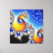 Mandelbrot Set Satellite Double Spiral Fractal Canvas Afdruk (Voorkant)