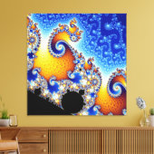 Mandelbrot Set Satellite Double Spiral Fractal Canvas Afdruk (Insitu (Woonkamer))
