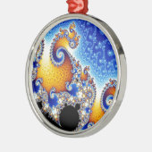Mandelbrot Set Satellite Double Spiral Fractal Metalen Ornament (Links)