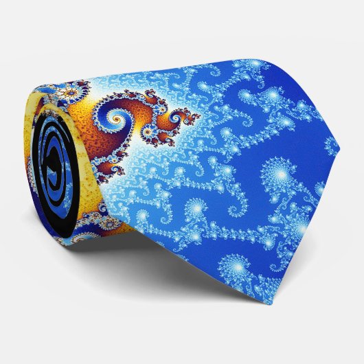 Mandelbrot Set Satellite Double Spiral Fractal Stropdas (Opgerold)