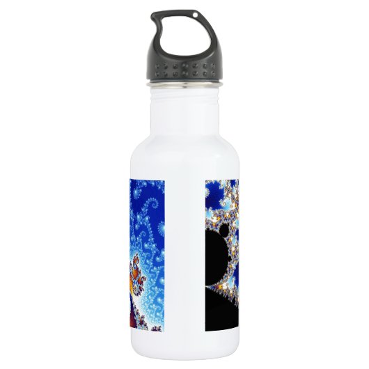 Mandelbrot Set Satellite Double Spiral Fractal Waterfles (Achterkant)