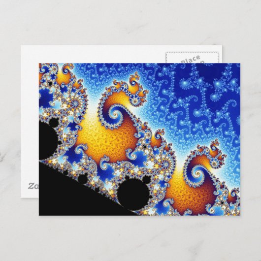 Mandelbrot Set Two-Dimensional Fractal Vorm Briefkaart (Voorkant / Achterkant)