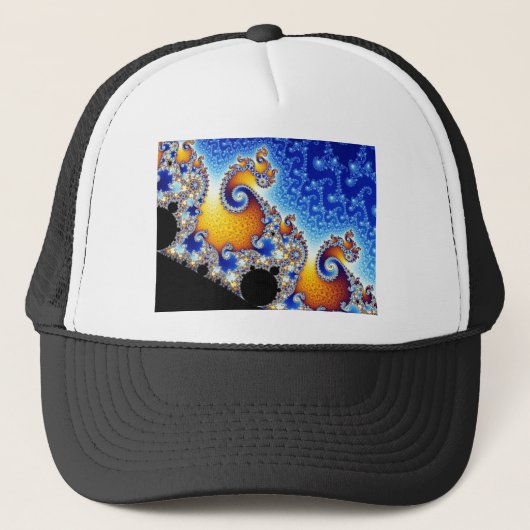Mandelbrot Set Two-Dimensional Fractal Vorm Trucker Pet (Voorkant)