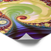 Mandelbrot spiraal fractaal poster (Hoek)
