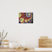 Mandelbrot spiraal fractaal poster (Keuken)