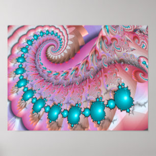 Mandelbrot Spiraal Poster