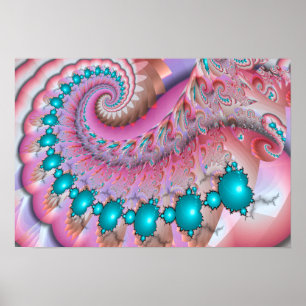 Mandelbrot Spiral Poster