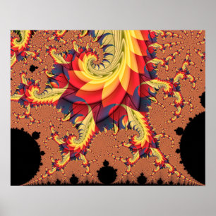 Mandelbrot-spiralen Poster