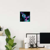 Mandelbrot Star Fractal Poster (Thuiskantoor)