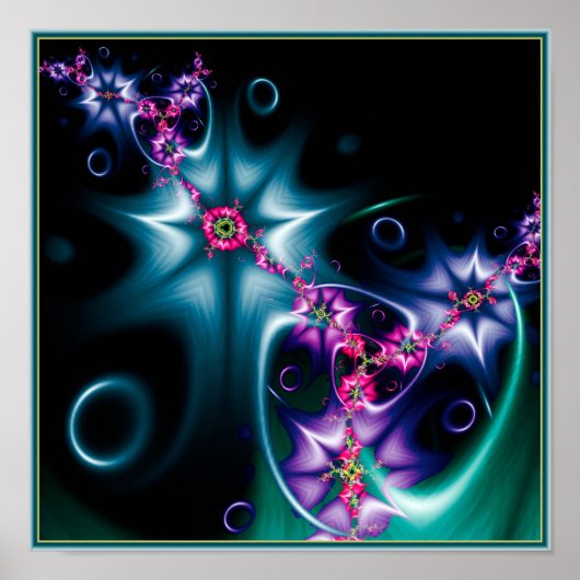 Mandelbrot Star Fractal Poster (Voorkant)