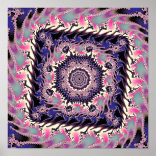 Mandelbrot vierkante fractal poster