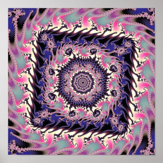 Mandelbrot vierkante fractal poster (Voorkant)