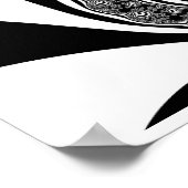 Mandelbrot Zebra Spiral Poster (Hoek)