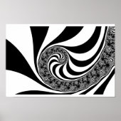 Mandelbrot Zebra Spiral Poster (Voorkant)