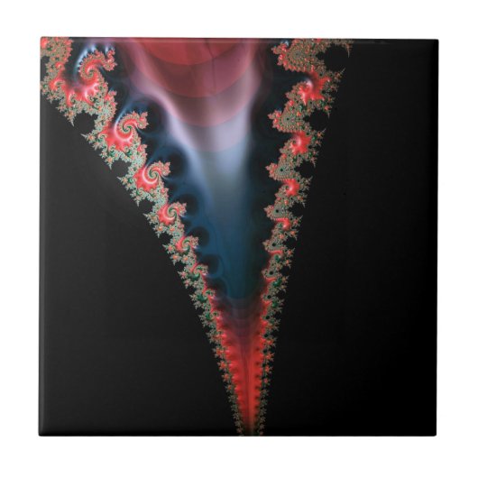 Mandelbrot Zip Keramische Tegel Tegeltje (Voorkant)