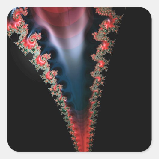 Mandelbrot Zip Sticker (Voorkant)