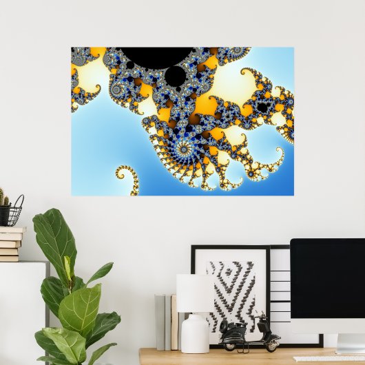 Mandelbrot Zoom D03 Poster (Thuiskantoor)
