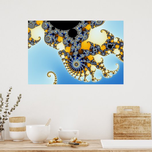 Mandelbrot Zoom D03 Poster (Keuken)