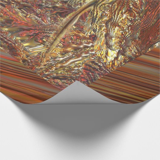 MANDELBULB 3D COPPER GOLD SILVER CADEAUPAPIER (Hoek)