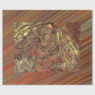 MANDELBULB 3D COPPER GOLD SILVER CADEAUPAPIER