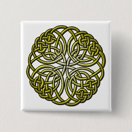 Mandella groen vierkante button 5,1 cm (Voorkant)