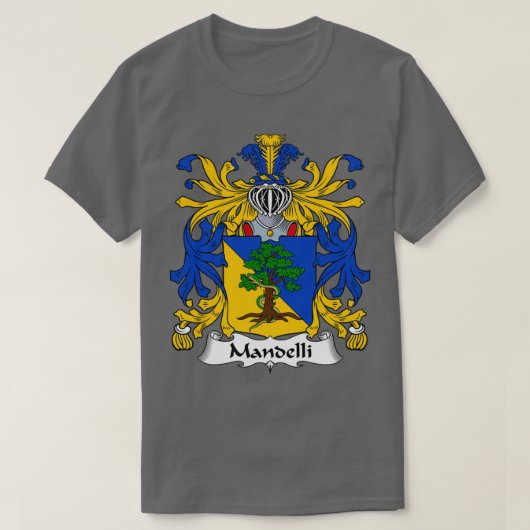 Mandelli Coat of Arms Family Crest T-shirt (Design voorkant)