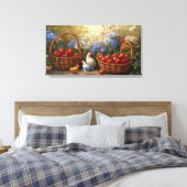 Manden van aardbeien canvas afdruk (Insitu (Slaapkamer))
