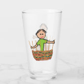 Manden Vlechten Glas (Achterkant)