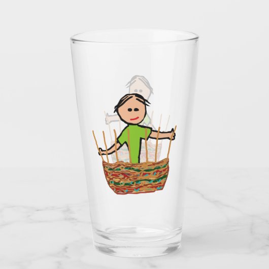 Manden Vlechten Glas (Voorkant)