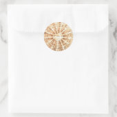 Manden Vlechtwerk Ronde Sticker (Tas)