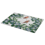 Mandevilla Flowers Hummingbird Birds Cutting Board Snijplank (Hoek)