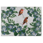 Mandevilla Flowers Hummingbird Birds Cutting Board Snijplank (Voorkant)