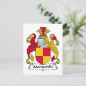 Mandeville Family Crest Briefkaart (Staand voorkant)