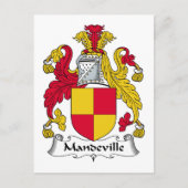 Mandeville Family Crest Briefkaart (Voorkant)