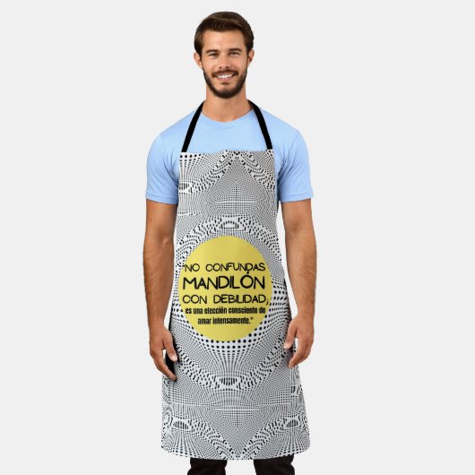 mandilon citaat schort (Gedragen)