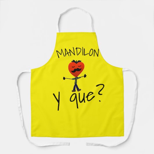 mandilon y wat? schort (Voorkant)