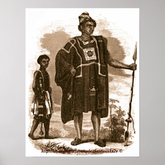 Mandingo Chief & Sword Bearer-Liberia Poster (Voorkant)