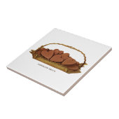  mandje chocolade harten tegeltje (Zijkant)