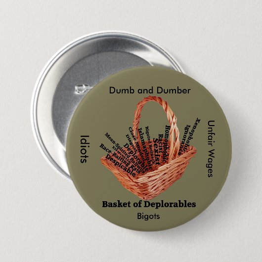 Mandje Deplorables Words Button (Voorkant /achterkant)