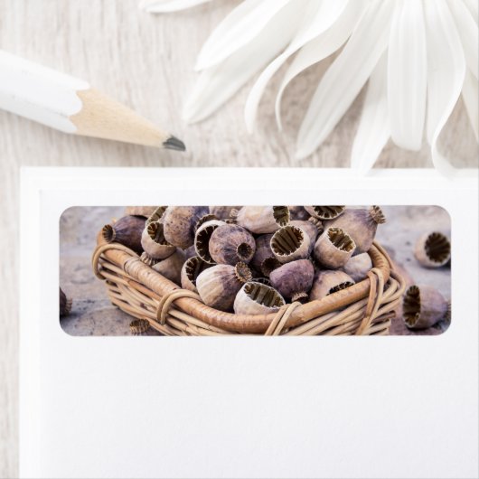 mandje gedroogde pootpasta's etiket (Insitu)