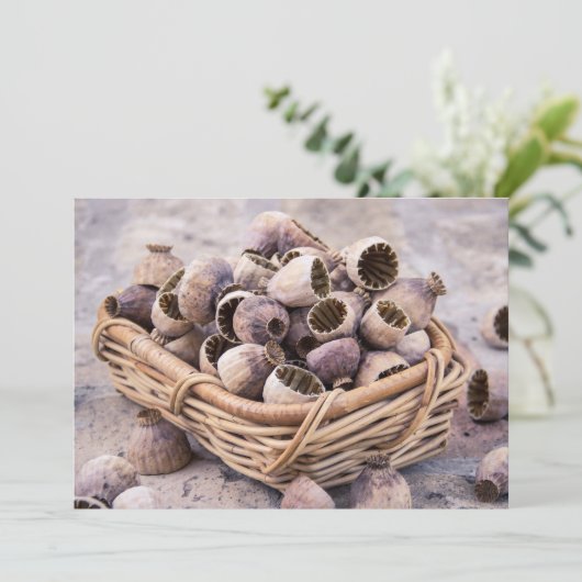 mandje gedroogde pootpasta's kaart (Staand voorkant)