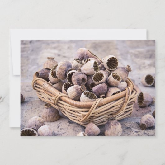 mandje gedroogde pootpasta's kaart (Voorkant)