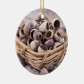 mandje gedroogde pootpasta's keramisch ornament (Rechts)